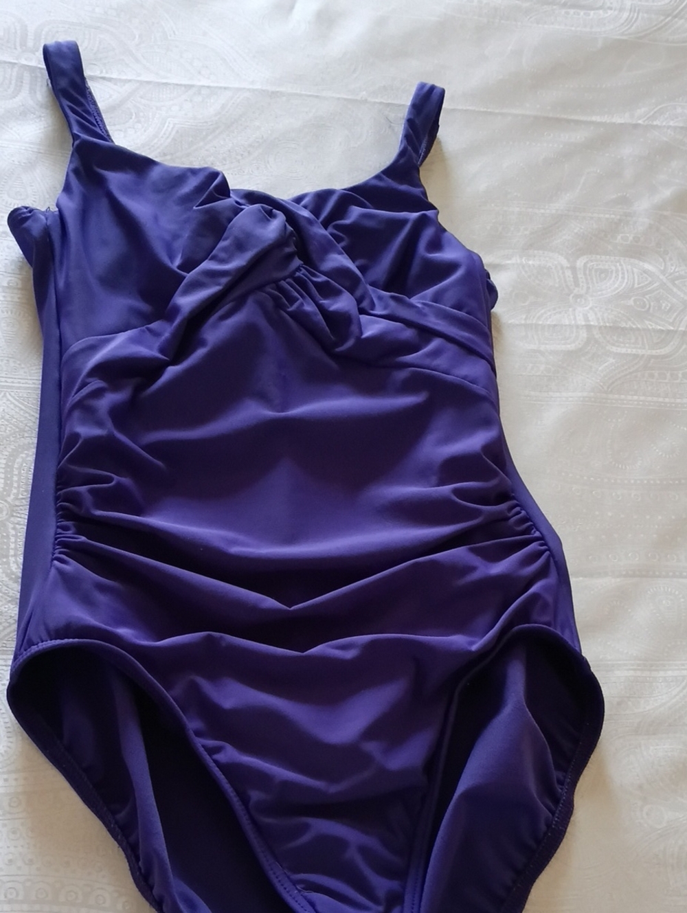 Lands' End Purple One-Piece Swimsuit - 8